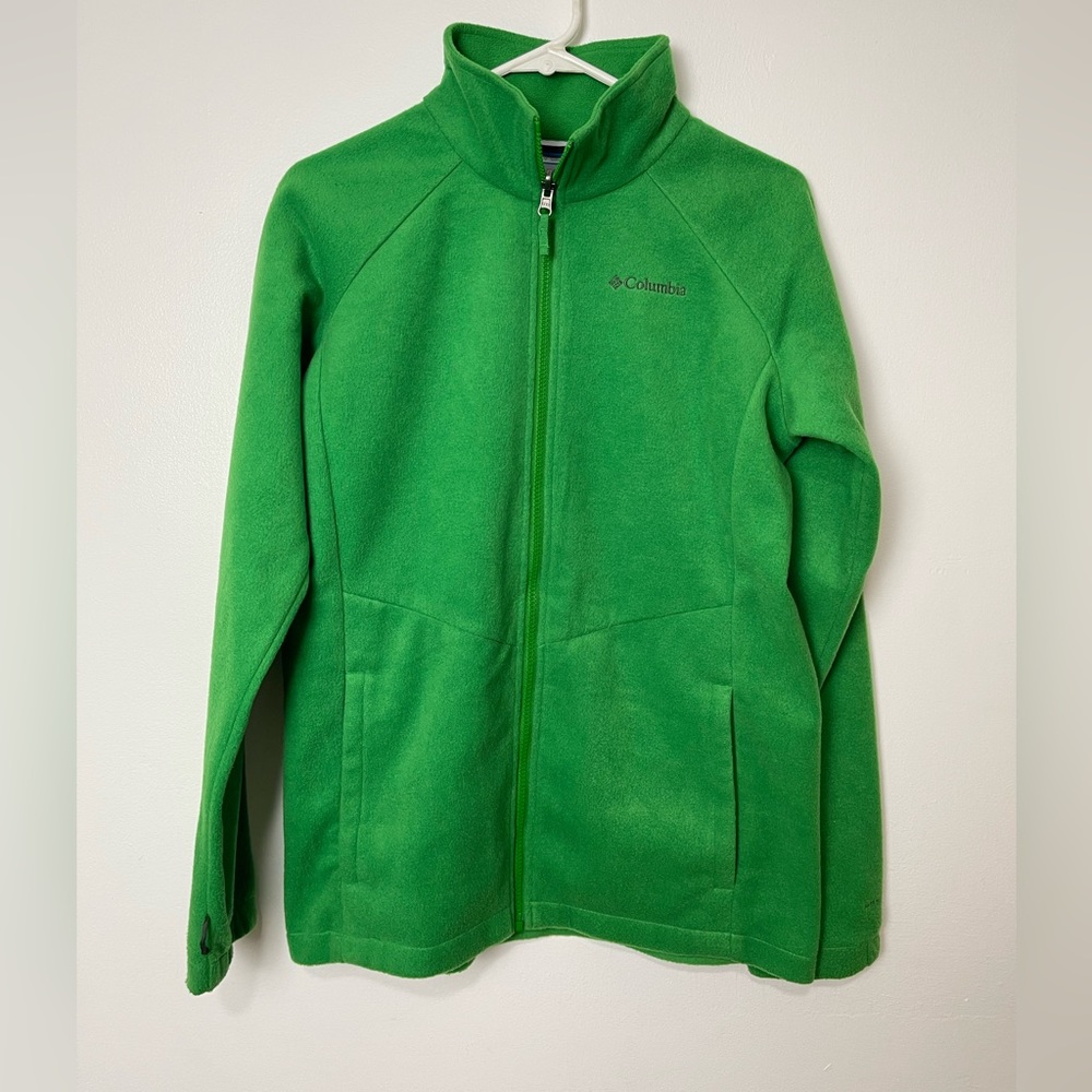 Columbia Interchange Patented Fleece Omni-Heat Youth Jacket Size XL Green